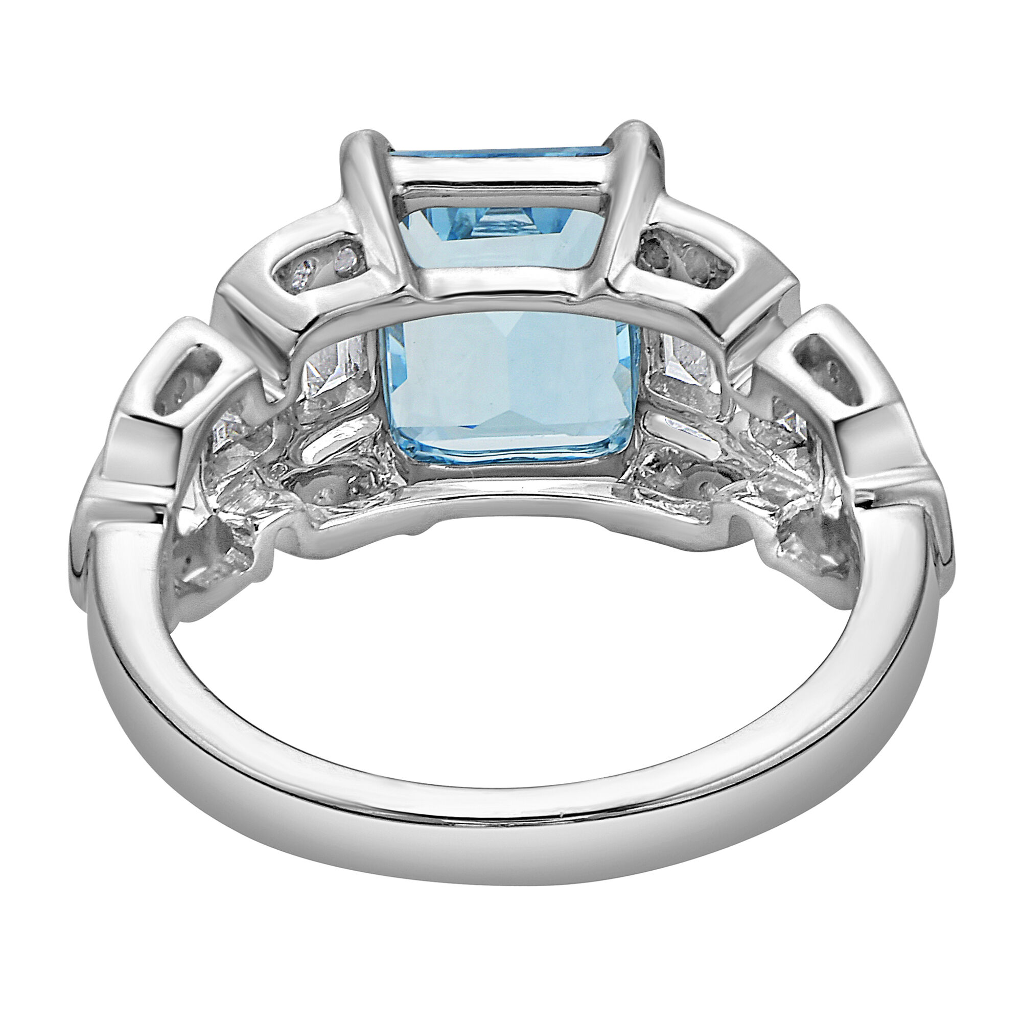 Le Vian Aquamarine Ring 5/8 ct tw Diamonds 14K Vanilla Gold | Hamilton Place